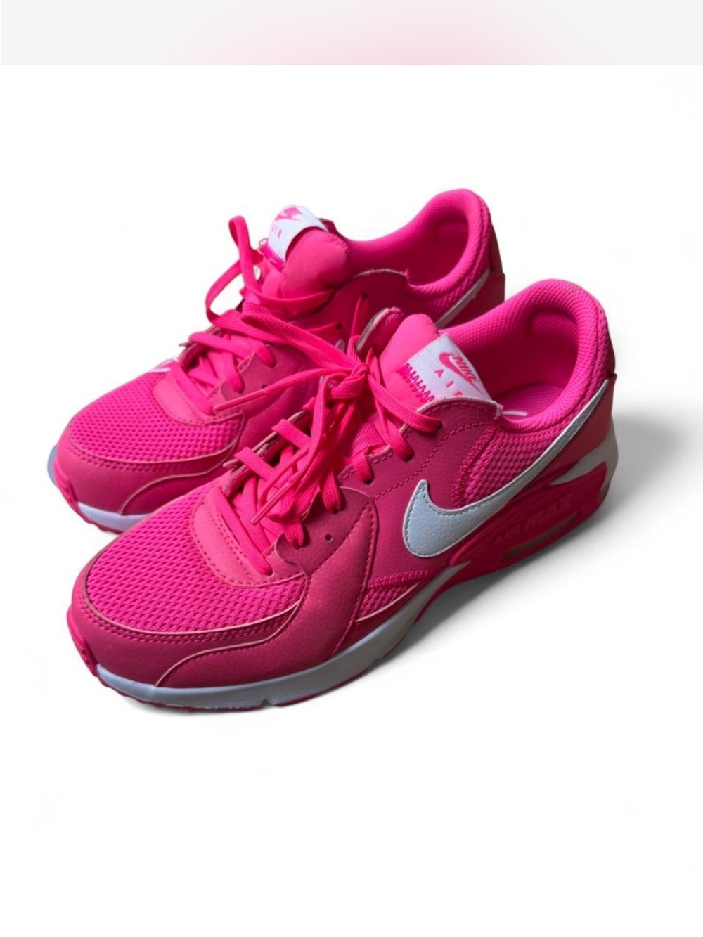 Nike Women’s Bright Pink Athletic Sneakers with White Swoosh